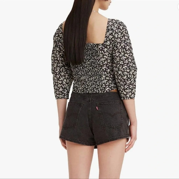 LEVI’S Women's Long Sleeve Yvie Blouse Crop Top NWT - Picture 5 of 11